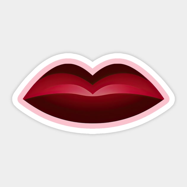 Hot Lips Sticker by Testes123